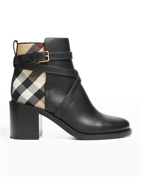 burberry pryle vintage check ankle booties|Burberry Pryle House Check & Leather Ankle Boots.